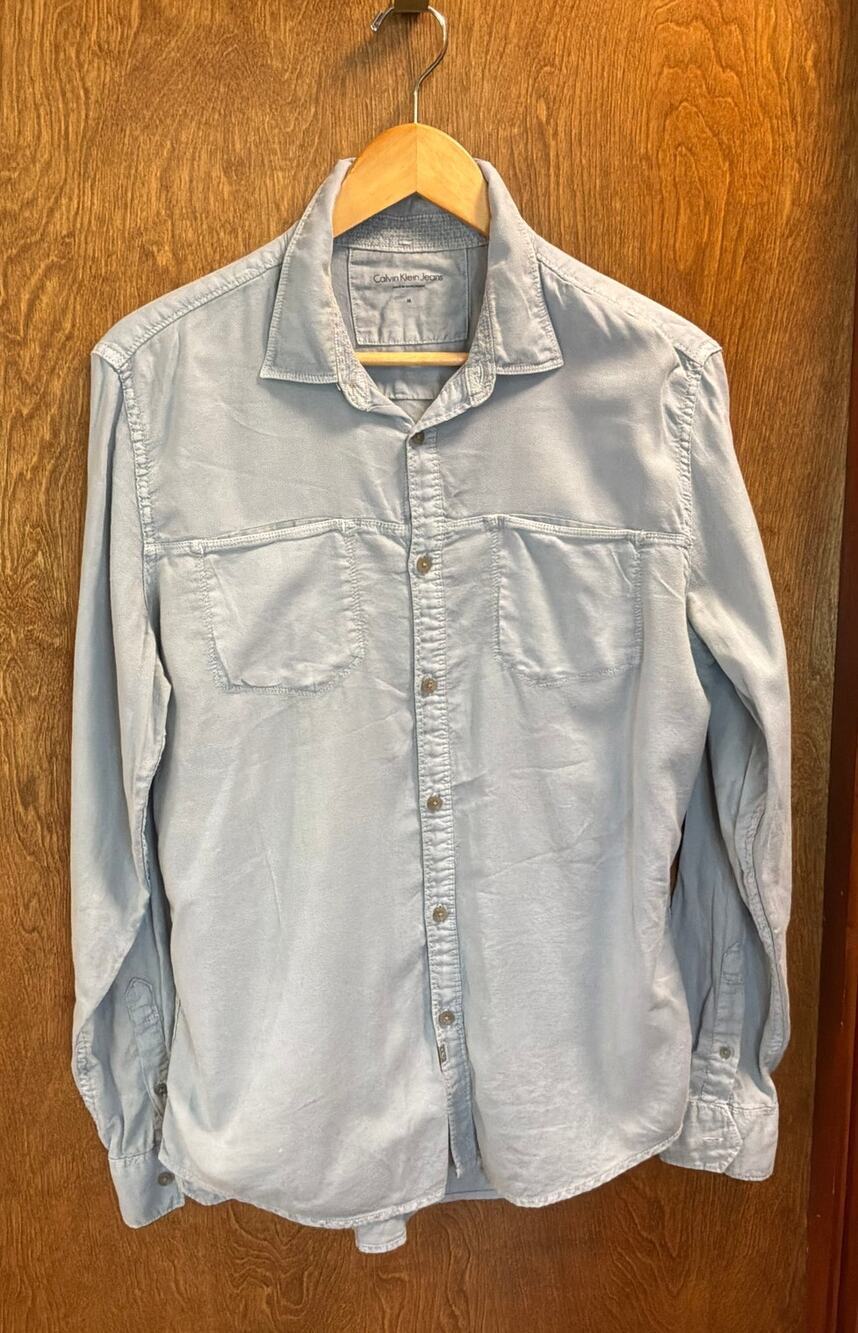 Calvin Klein Jeans Chambray Button Up Shirt sz M